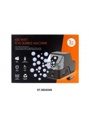 Máquina de Bolhas e Fumo Portátil 450 Watt - 3 em 1